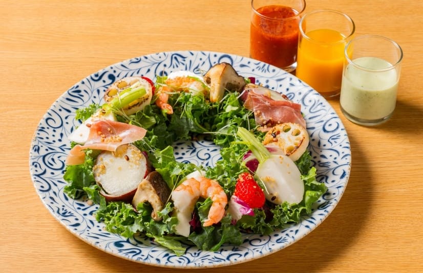 林音・季節のリースサラダ 自家農園ハーブと共に