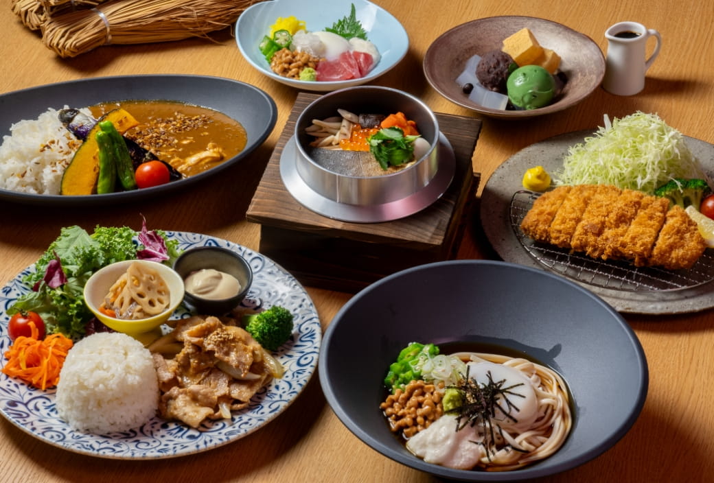 りんねの湯料理集合写真